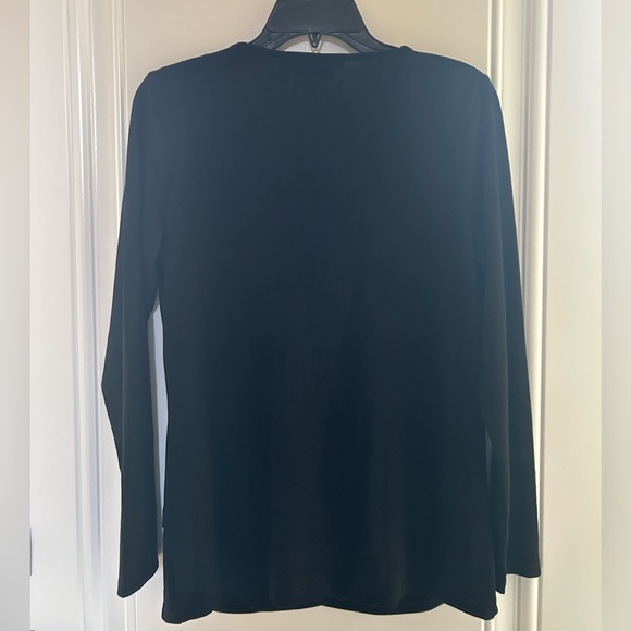 Contemporaine Black Long sleeves Cowl Neck Top in Size Medium - Picture 2 of 3